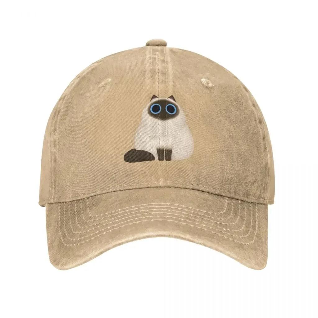 Himalaya Katze Baseballkappen Mode Verwaschene Denim Hüte Outdoor Verstellbare Kappe Sport Baseball Cowboyhut für Männer Frauen