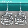URMYLADY 925 Sterling Silver Whirlpool Earrings For Women Charm Wedding Party Fashion Jewelry