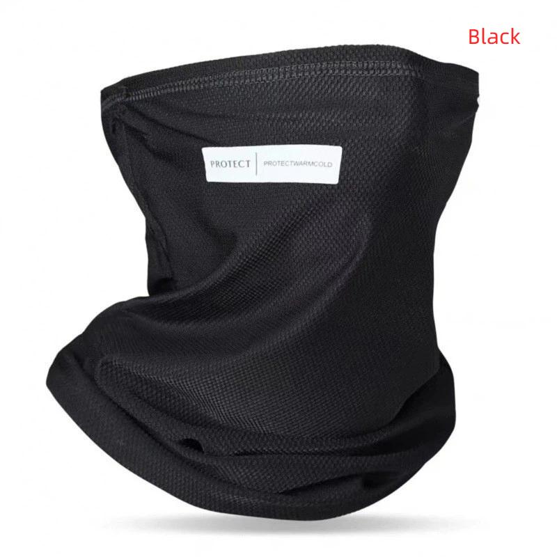 Summer Ice Silk Sunscreen Mask For Men Women Outdoor Cycling Face Cover Solid Color Neck Wrap Uv Protection Ear Bandana Scarf