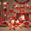 Plastic Heart String Garland Laser Sequin Love Heart Hanging Curtain  Valentine's Day Party