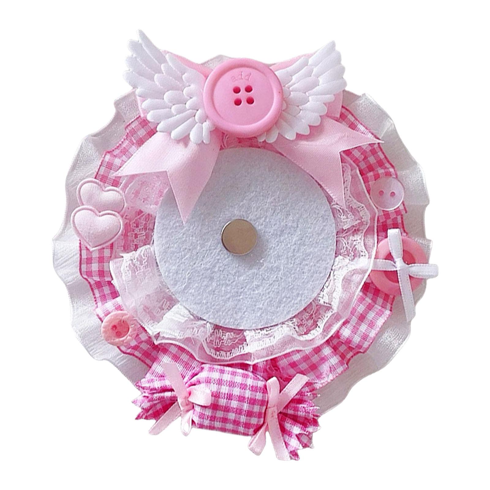 

Шикарная кружевная подставка для значков, персонализированный кружевной держатель для значков-пуговиц, с акцентами в виде конфет для мероприятий розовый