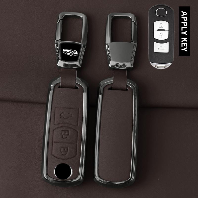 

New Leather Car Key Case Cover Protect Shell For Mazda 2 3 6 Atenza Axela Demio Cx-5 Cx5 Cx-3 Cx7 Cx-9