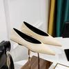 Fashion Flat Heeled Shoes for Women 2025 Spring and Autumn Simple and Slim with A Shallow Mouth Pointed Suede Women's Shoes Plain Pumps