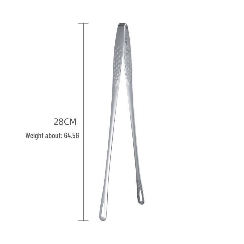 304 Stainless Steel Korean BBQ and Steak Tongs - Versatile Food and Bread Serving Tool