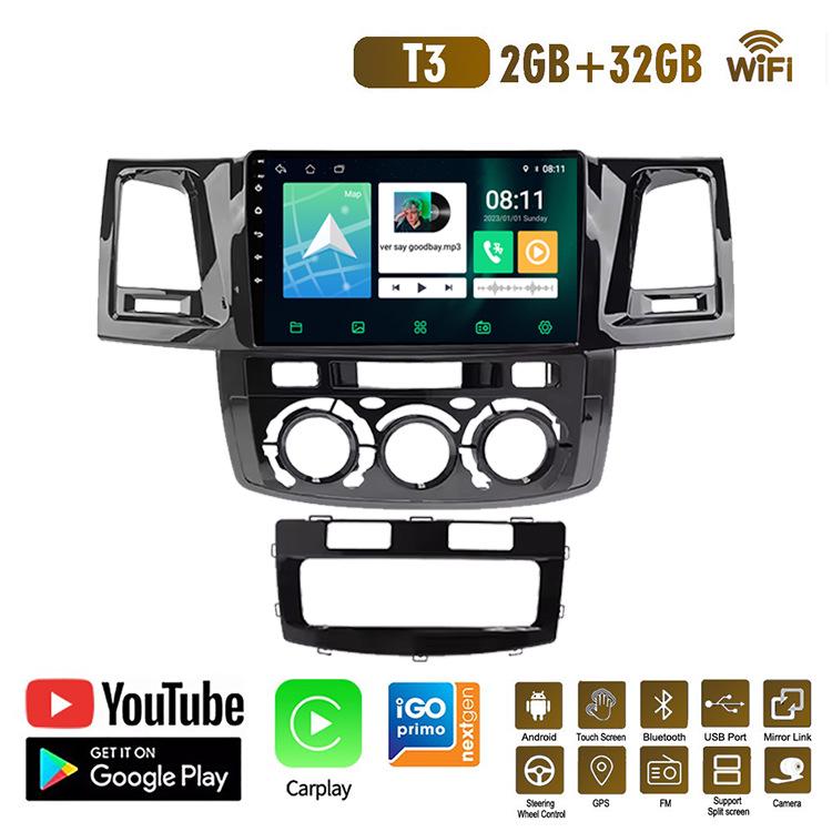 Toyota Hilux Android GPS-навигация и камера заднего вида с поддержкой CarPlay
