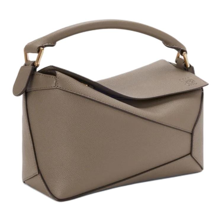 Loewe Bolso Pequeño de Piel de Becerro con Textura Puzzle para Mujer Color Topo A510P60XAW-3170