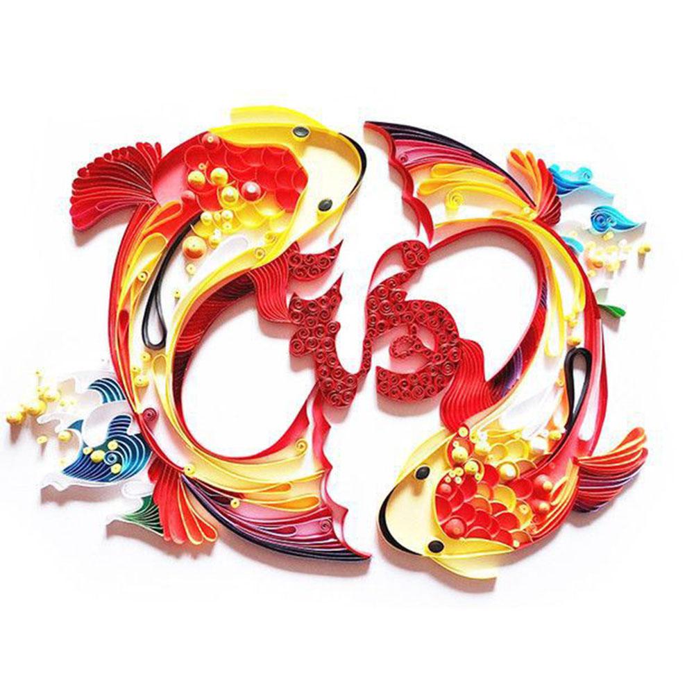 500 Stück 50 Farben Haus DIY Paper Quilling Papier Dekor Stressabbau Geschenk Bastelwerkzeuge