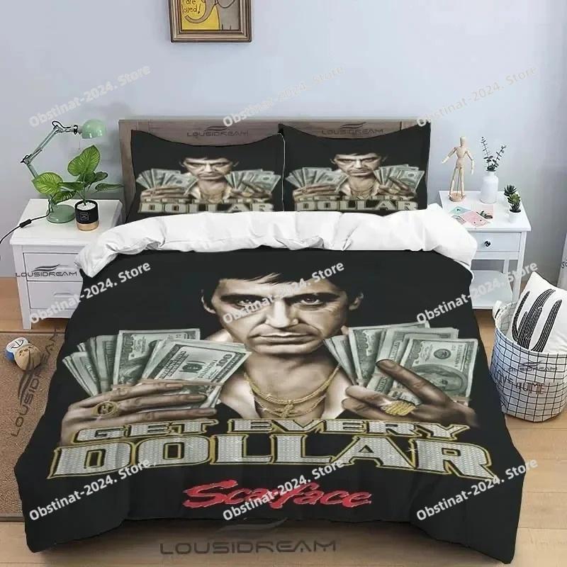 3D Printing Movie Scarface Bedding Set Duvet Cover Bed Set Quilt Cover Pillowcase Comforter king Queen Size Boys Adult