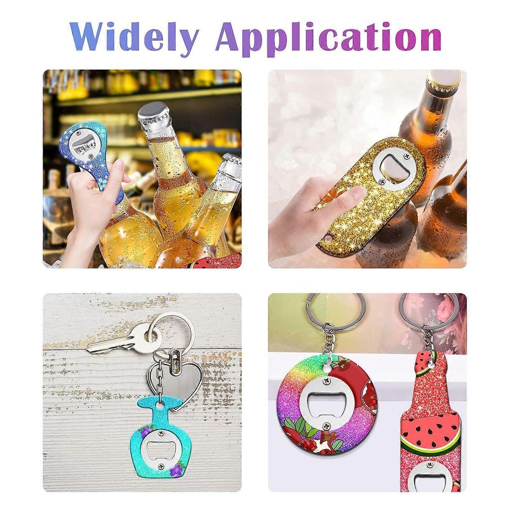 Resin Opener Accessory with 10 Pcs Steel Insert Part Bottle Mold Beer Silicone Casting DIY Epoxy Corkscrew Kit Set