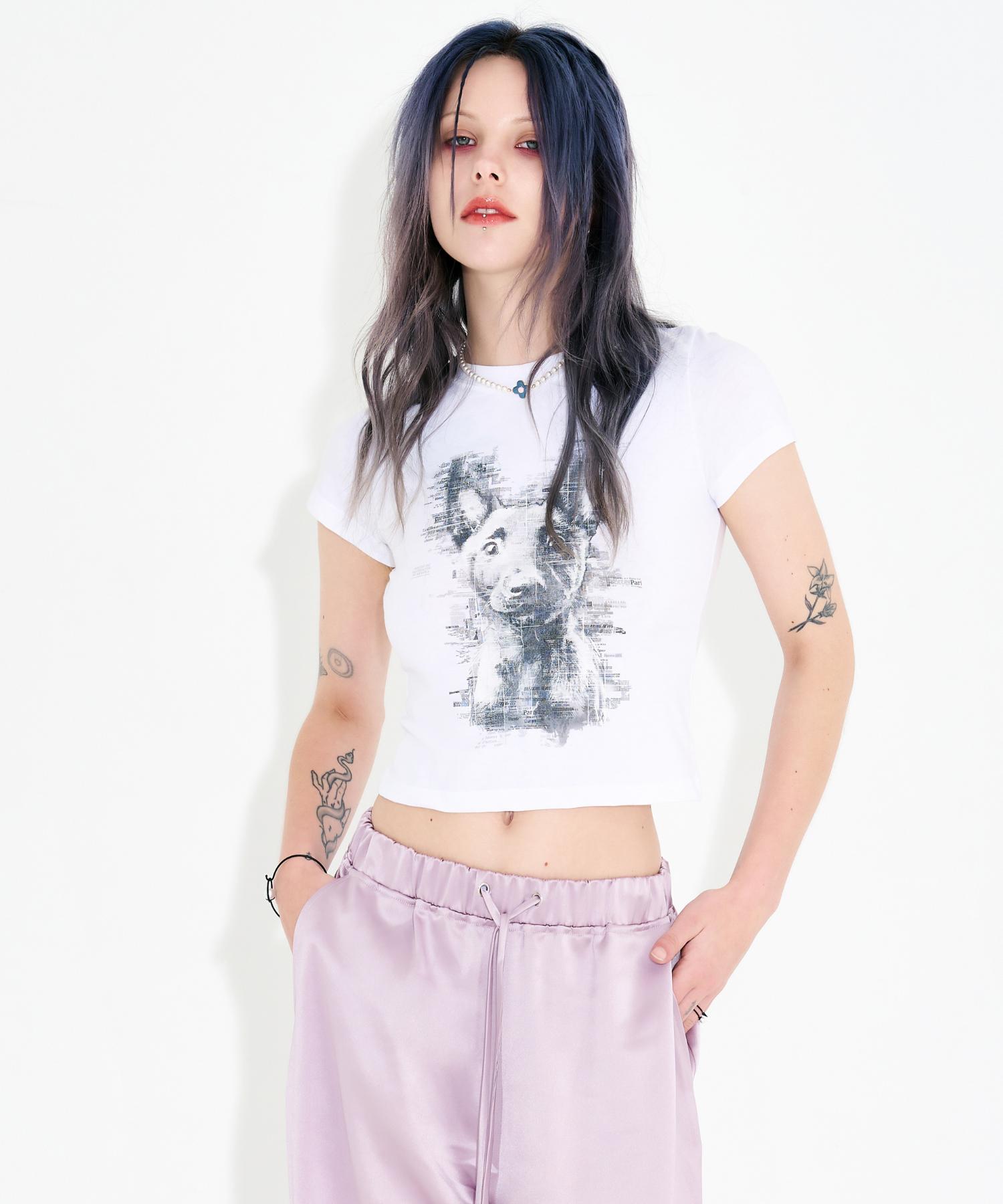 Wordog Baby K9 Crop Top White/S
