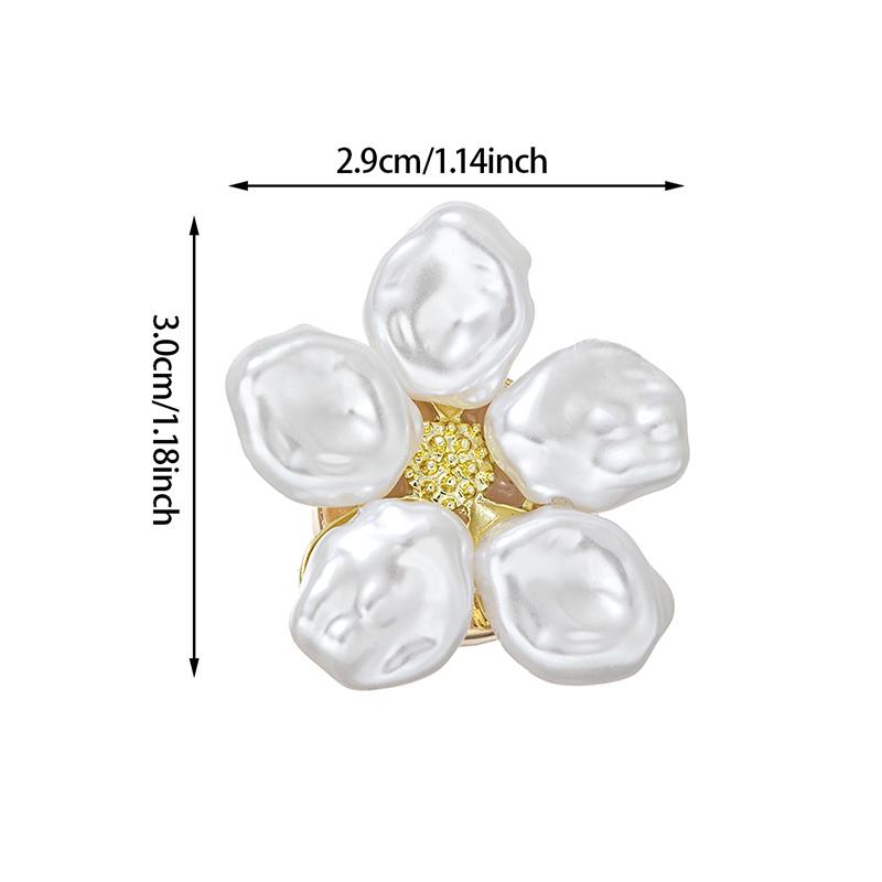 Fashion Alloy Pearl Button Covers Shirt Sleeve Cufflinks Flower Collar Clips Decorative Elegant Accessories