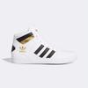 Adidas Originals Hardcourt Hi Casual Sports High-Top Kids Skate Shoes Kids Sneakers White Black Gold FV5737