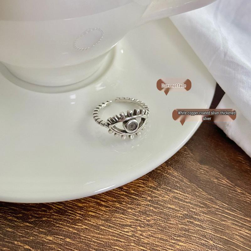 Lan Zhi Thai 925 Sterling Silver Exaggerated Niche Ring for Women - Non-fading, European & American Style