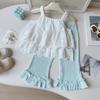 Girls' Summer Bowknot Camisole & Flare Pants Set, Two-Piece Cute New Arrival.