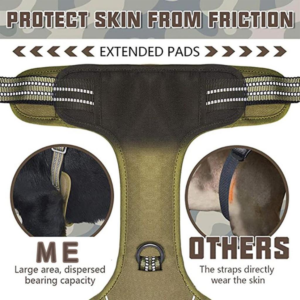 Heavy Duty Dog Harness No Pull Vest Dog Harness For Training Adjustable Collar For Medium Large Outdoor Rescue Hunting Tasks