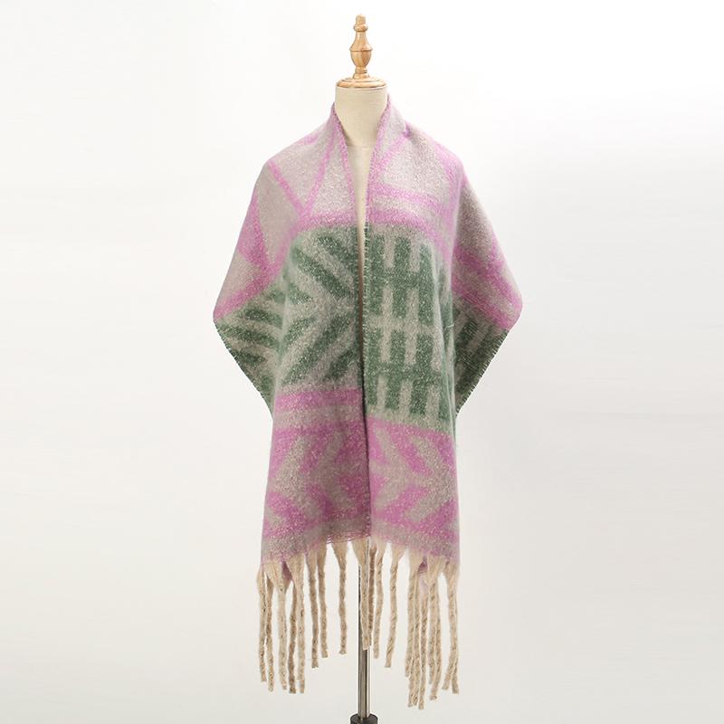 Winter Thick Pashmina Shawls Tassels Scarf Woman Warmer Scarves Fashion Long Wraps Cashmere Like Muffler Neckerchief Bandelet