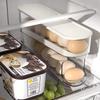 Egg Dispenser, Suitable for Refrigerator, Kitchen Storage Organizer, Countertop, Transparent Double Layer Egg Dispenser Holder