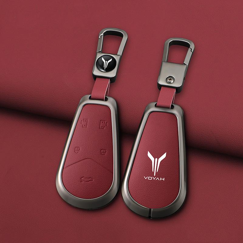 Zinc Alloy Leather Car Key Case Voyah Dreamer Dream Free Car Smart Remote Key Fob Case Auto Accessories