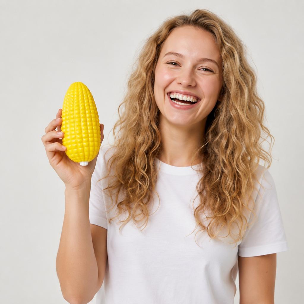 Corn Shaped Stress Relief Toy Soft Squeeze Sensory Fidget Toy for Hand Exercise and Anxiety Reduction Durable Material for Repeated Use