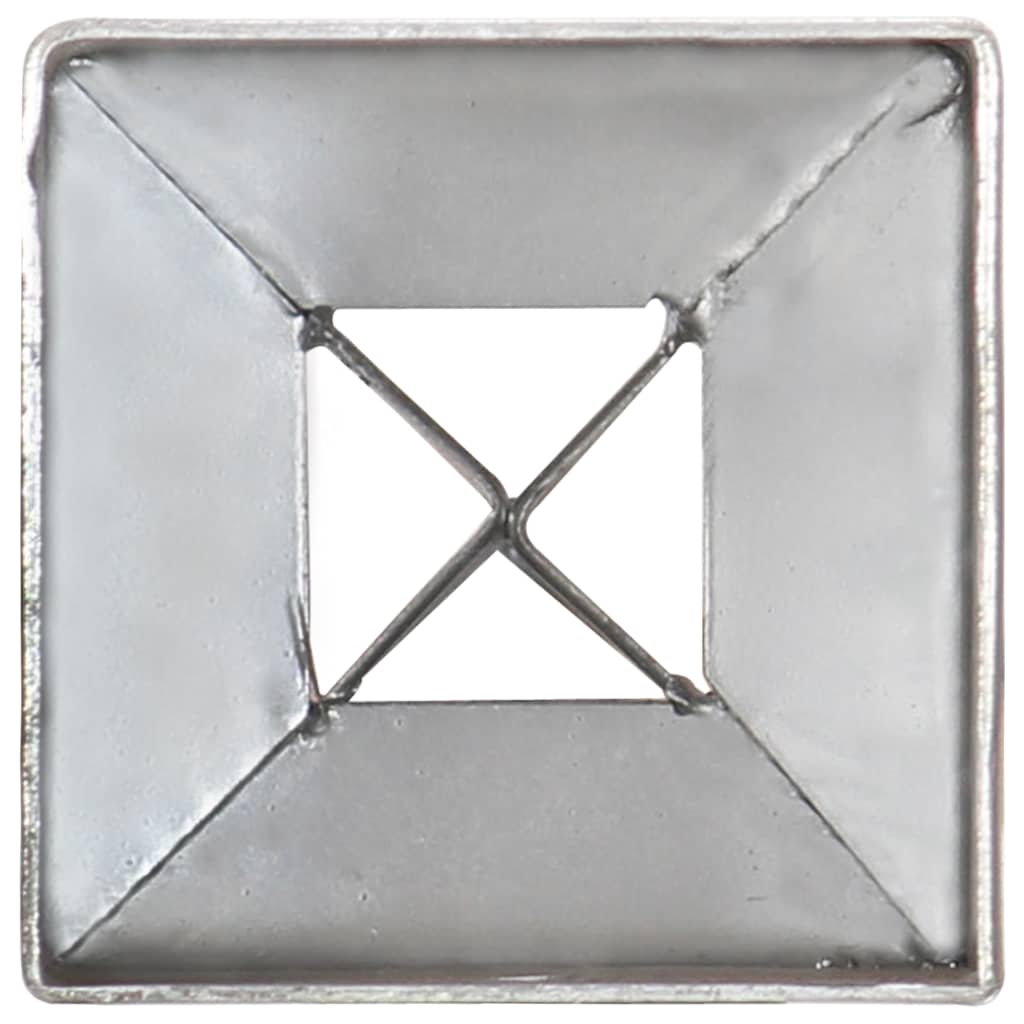 Vidaxl Kołki Gruntowe, 6 Szt., Srebrne, 7X7X90 Cm, Stal Galwanizowana