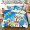 Set Biancheria da Letto per Bambini Winnie the Pooh in Flanella e Colori Vivaci per Decorazione Stanza Bambini