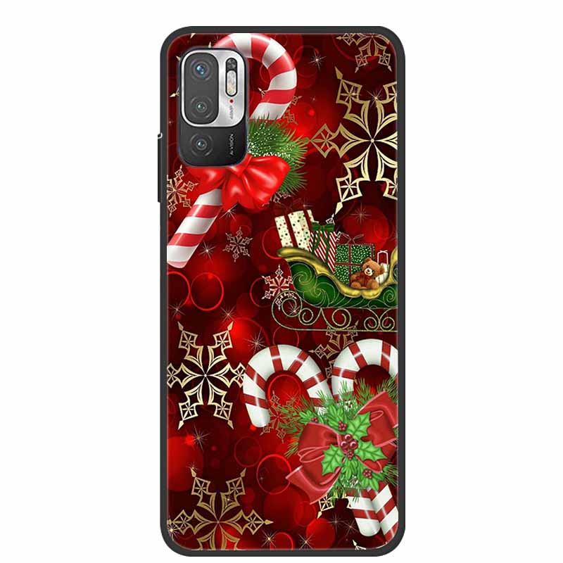 Christmas Cartoon Case For Xiaomi Redmi Note10 Case Silicone Soft TPU Cover for Xiaomi Redmi Note 10T 10 Pro 4G 5G 10S 9T 9 Case