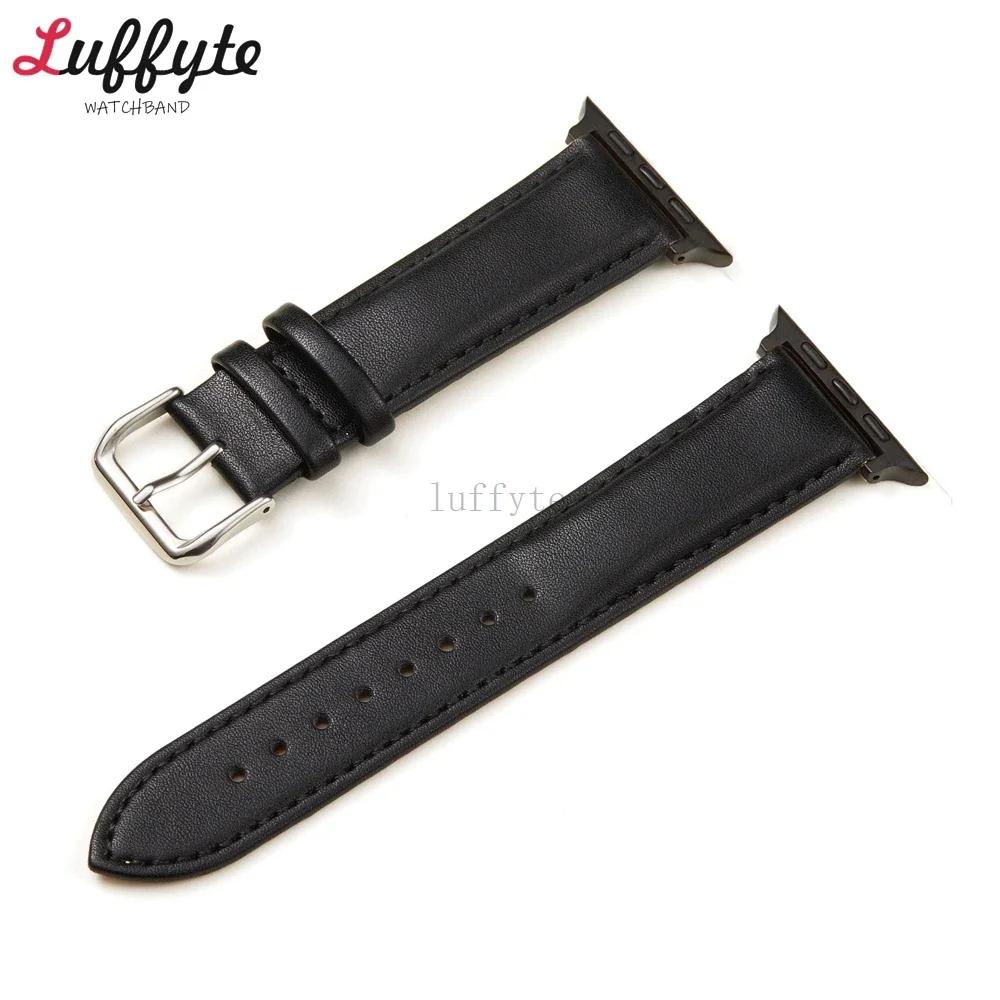 Casual Leather Strap for Apple Watch Ultra 10 9 8 7 6 SE 2 Band for Iwatch 40mm 41mm 42mm 44mm 45mm 46mm 49mm Smartwatch Watchband
