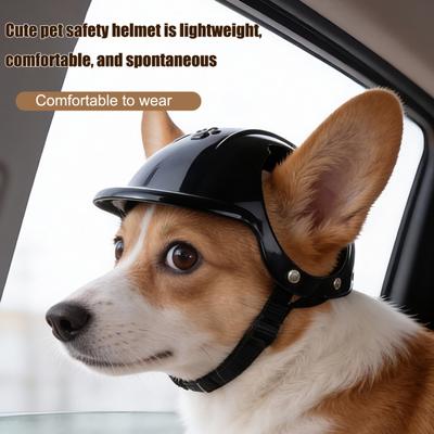 Kask dla zwierząt Urocza Ochronna Twarda Skorupa dla Kotów i Małych Psów Regulowane Paski Oddychający Ochrona przed Uderzeniami dla Zwierząt Domowych Wygodny Sprzęt Bezpieczeństwa Podróżnego