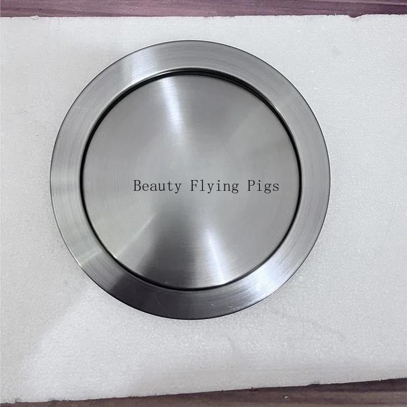 1pc Embedded Metal Countertop Trash Can Lid Household Stainless Steel Flip Cover Kitchen Sink Decoration Shake Cover Kitchenware