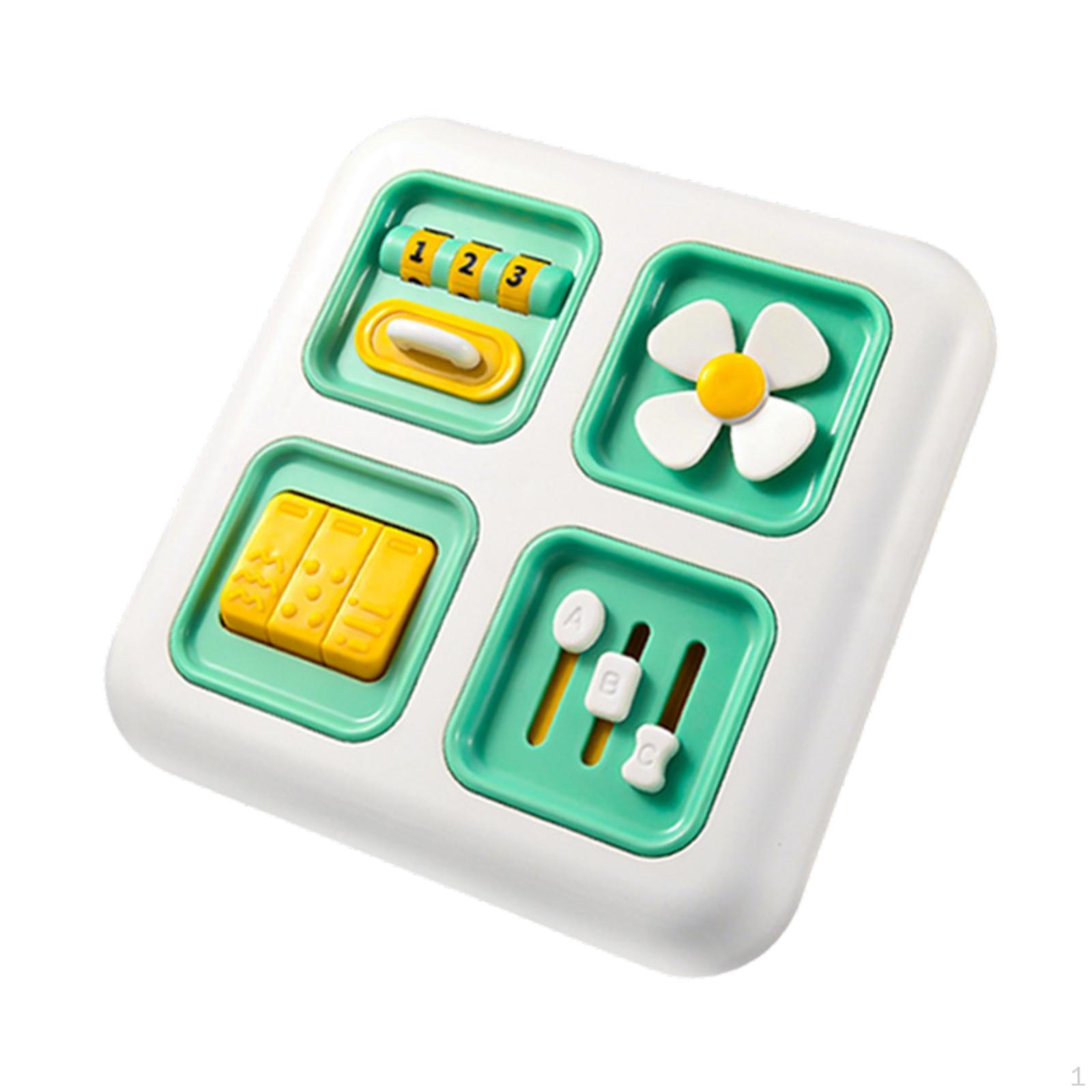 

Busy Board Fine Motor Skills Toy Teaching Material Learning Shape Preschool Educational Activity зелёный