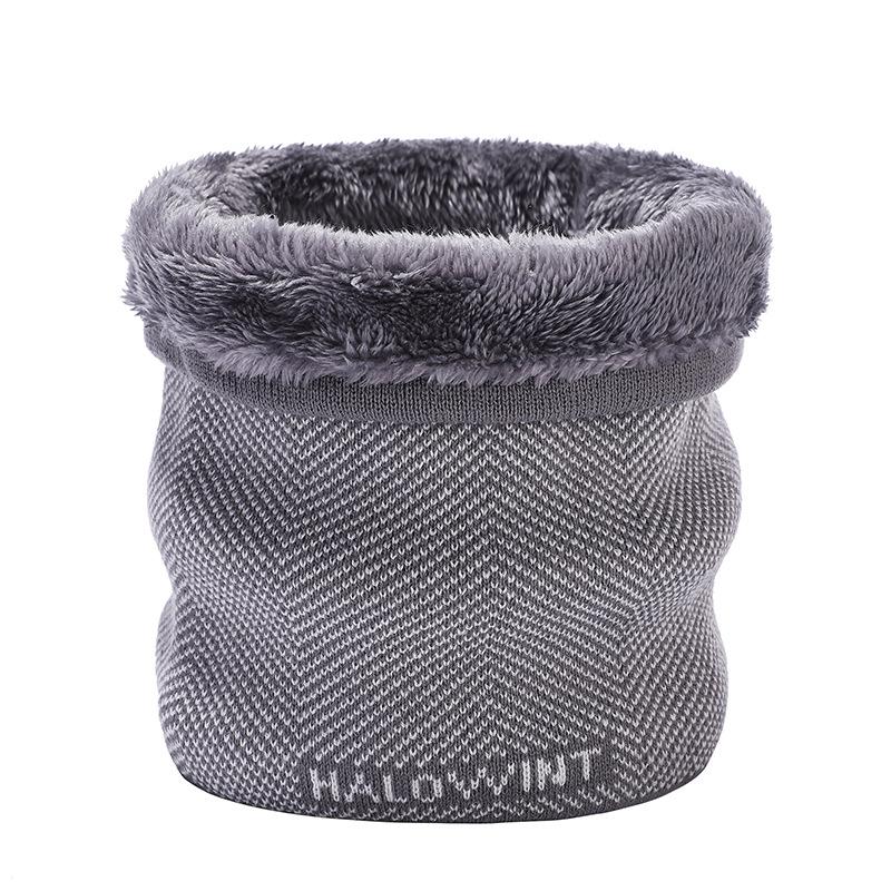 

Защита шеи и ветрозащитный зимний шарф женский теплый шарф-пуловер вязаный шерстяной утолщенный чехол для шеи шарф с ложным воротником-стойкой серый