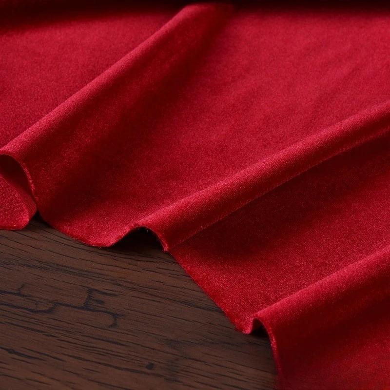 100x155cm Stretch Velvet Fabric Diamond Luster Cloth Soft Upholstery TextilesDiy Velour for Sofa Curtain Background