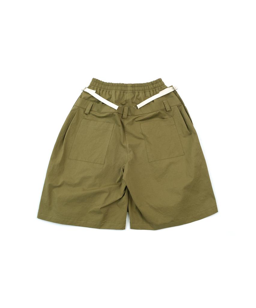 New Chief Chic D.P. Combine Layered Bermuda Pants (Khaki)