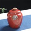 Ceramic Enamel Tea Caddy Large Tea Packaging Box Sealed Candy Storage Jar Porcelain Food Container