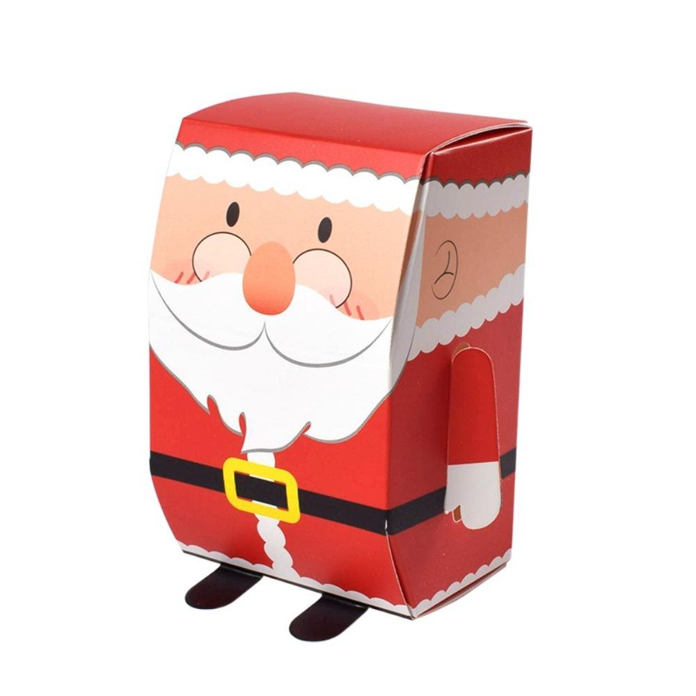 

10Pcs Cookie Christmas Candy Box Cartoon Paper Gifts Boxes Cute Christmas Gifts Packaging Children Santa Claus 10 Pcs