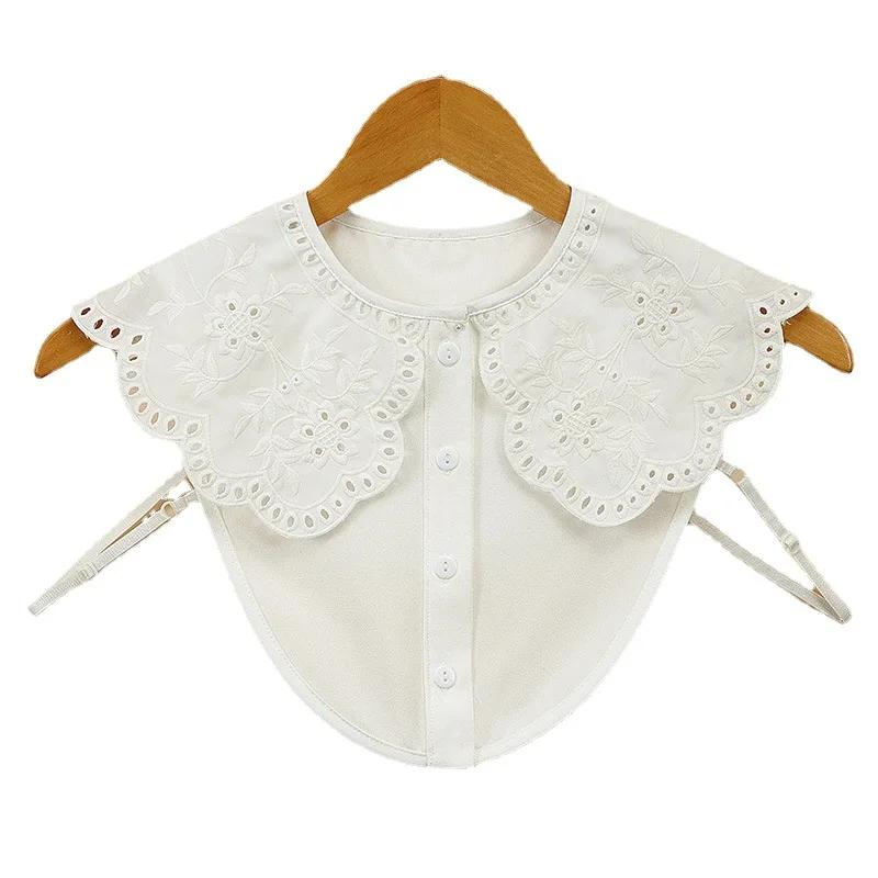 

Женщины Большой Лацкан Женщины Съемные Воротники Накладные Воротники Девушки Рюши Накладной Воротник Накидка на Плечи Шейный Платок Неп Крагие Декор