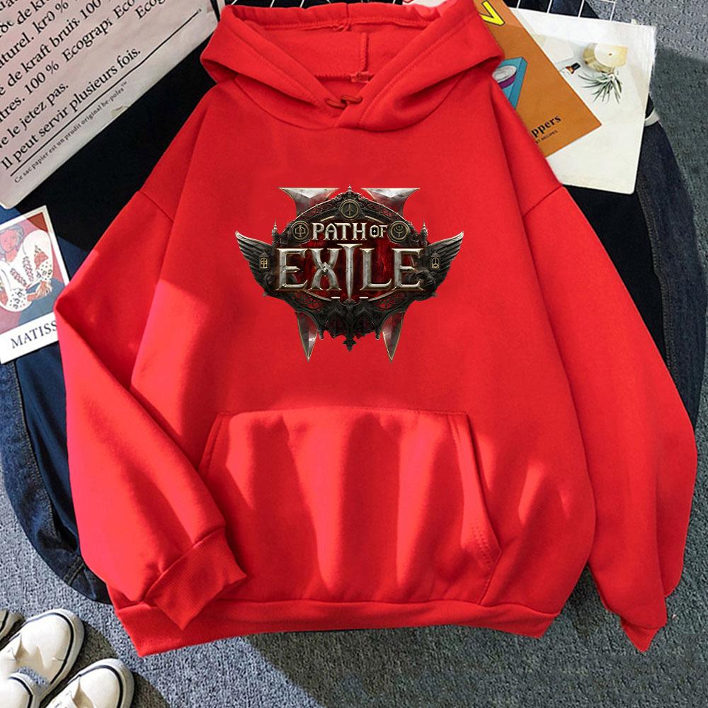 Felpe con cappuccio grafiche Path of Exile 2 Maniche lunghe Abiti larghi Felpa retrò da gioco per ragazzi/ragazze Abbigliamento Sudaderas Nuovi pullover