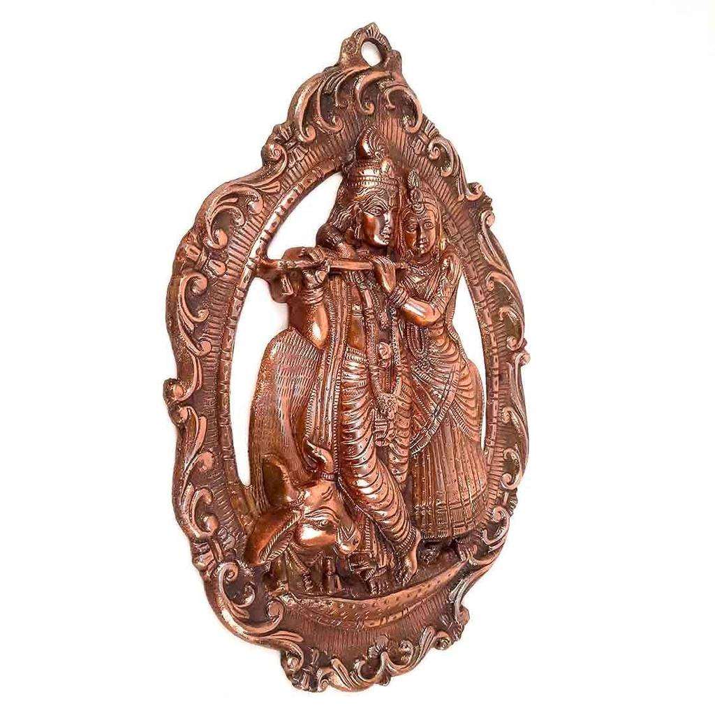 Radha Krishna Wall Hanging Idol - for Gift, Home, Living Room, Office, Puja Room Decoration