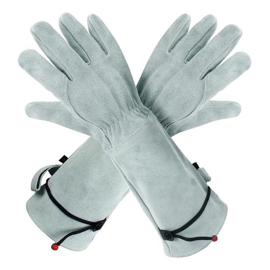 Long Tube Gardening Gloves Labor Protection Gloves Puncture Resistant Extended Gloves Protects Wrists белый/серый