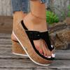 Designer Slippers Women's Flip-flops Wedges High Heeled Slippers Summer Pinch Toe Casual Slippers for Women Platform Sandalias