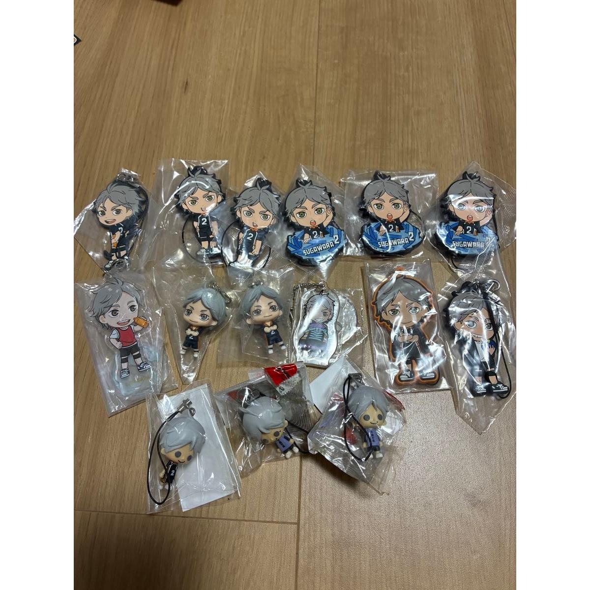 Used Haikyu!! Koushi Sugawara Acrylic Key Chain Rubber Strap All Set Bulk Sold