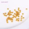 2/2.5/3mm Brass 18K Gold Plated Ball Crimp Beads,Stopper For Beads,Stopper End Beads DIY Jewelry Making Wholesale