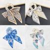 Printed Bow Hair Rope Elegant Ribbon Ponytail Hair Band For Women Sweet Rubber Band Hair Ring  Headdress Hair Accessories