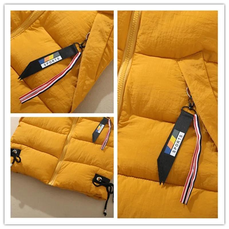 Autumn Women Vest Winter Puffer Parkas Coat Casual Pocket Hooded Waistcoat Female Sleeveless Jacket  Outerwear