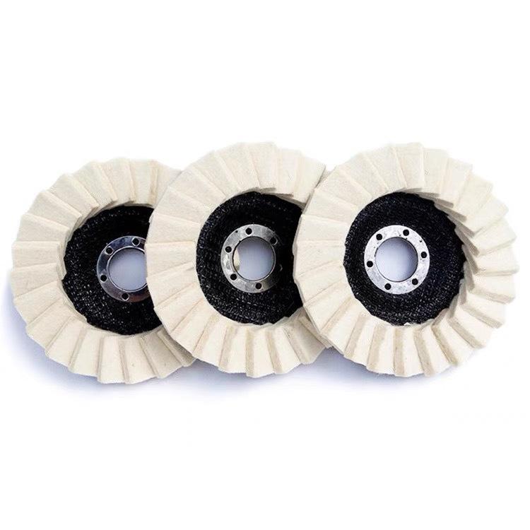 Wool Felt Flap Disc: Mirror Surface Polishing Wheel for Angle Grinders