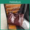 Simple Solid Color Bow Decoration Large Capacity Women Tote Bag For Casual Outings