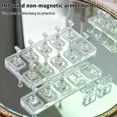 1/5/10 Gitter Nicht-Magnetischer Nagelständer Muster Nägel Display Nagellackhalter Nagelspitzen Wiederverwendbar