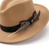 Mary Wool Felt Hat, Men's Fashion High-end Feather Peach Heart Top Top Hat, Women's High-quality Knight Hat