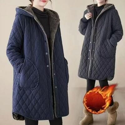 Winter Plus Size Padded Jacket Fat Padded Jacket Plus Velvet Thickened Women's Padded Jacket