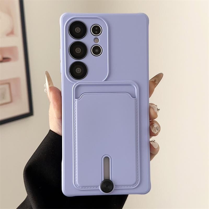 Miękkie silikonowe etui do Samsung S25 S24 S23 S22 S21 Ultra Plus FE Etui portfel z miejscem na karty do Samsung A56 A55 A72 A36 A53 A35 A54